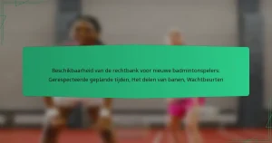 Beschikbaarheid van de rechtbank voor nieuwe badmintonspelers: Gerespecteerde geplande tijden, Het delen van banen, Wachtbeurten