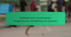 Duidelijke Schot: Uitvoeringstips, Hoogtecontrole, Courtdekking voor beginners