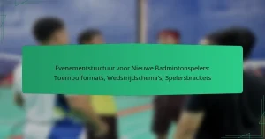 Evenementstructuur voor Nieuwe Badmintonspelers: Toernooiformats, Wedstrijdschema’s, Spelersbrackets
